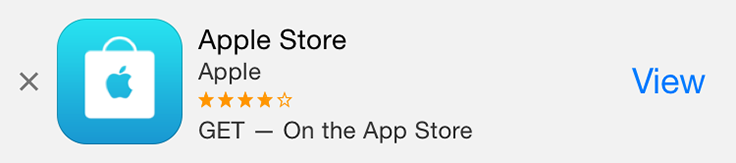 Баннер Smart App приложения Apple Store